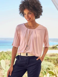 T-shirt manches chauve-souris viscose douce et fluide