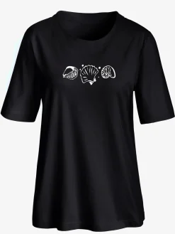 T-shirt manches courtes col rond imprimé coquillages
