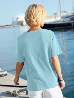 T-shirt manches courtes col rond imprimé coquillages