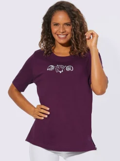T-shirt manches courtes col rond imprimé coquillages