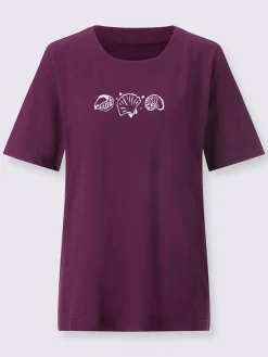 T-shirt manches courtes col rond imprimé coquillages