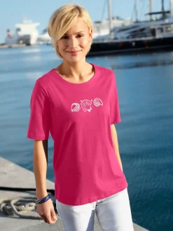 T-shirt manches courtes col rond imprimé coquillages