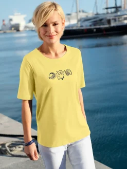 T-shirt manches courtes col rond imprimé coquillages