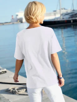 T-shirt manches courtes col rond imprimé coquillages