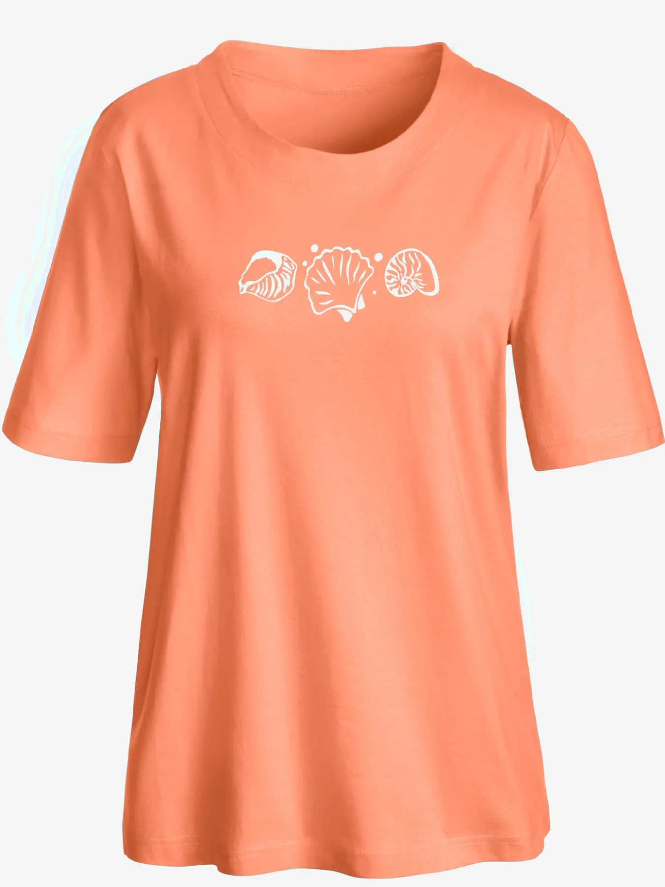 T-shirt manches courtes col rond imprimé coquillages