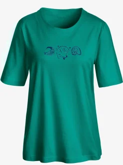 T-shirt manches courtes col rond imprimé coquillages