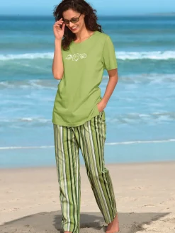 T-shirt manches courtes col rond imprimé coquillages