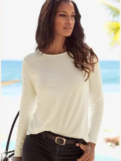 T-shirt manches longues basiques tendance