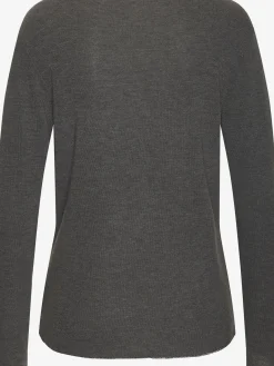 T-shirt manches longues bords pailletés raffinés à l'encolure, aux finitions des manches et à l'ourlet