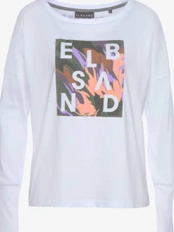 T-shirt manches longues large encolure ronde