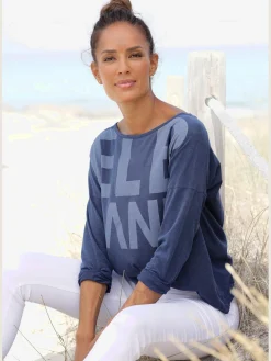 T-shirt manches longues large encolure