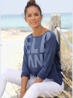 T-shirt manches longues large encolure