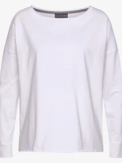 T-shirt manches longues large encolure ronde