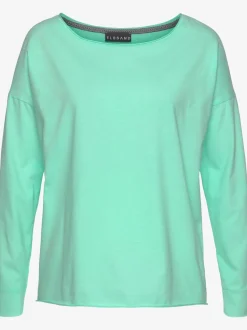 T-shirt manches longues large encolure ronde