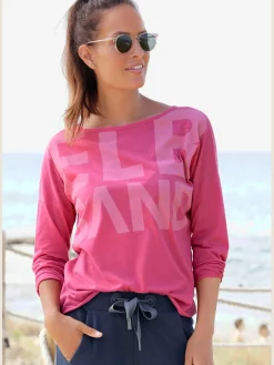T-shirt manches longues large encolure