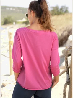 T-shirt manches longues large encolure