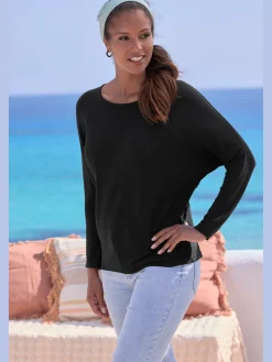 T-shirt manches longues manches chauve-souris pour un look décontracté