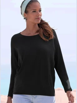 T-shirt manches longues manches chauve-souris pour un look décontracté