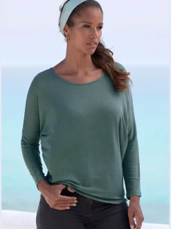 T-shirt manches longues manches chauve-souris pour un look décontracté