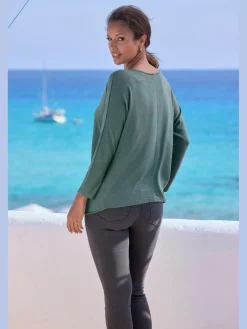 T-shirt manches longues manches chauve-souris pour un look décontracté
