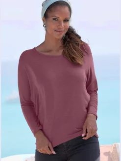 T-shirt manches longues manches chauve-souris pour un look décontracté