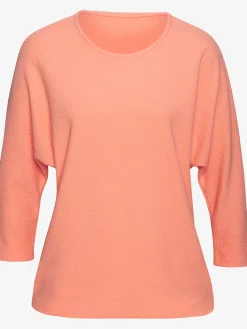 T-shirt manches longues motif jacquard discret