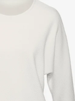 T-shirt manches longues motif jacquard discret