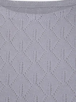 T-shirt manches longues tricot fin ajouré