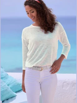 T-shirt manches longues tricot structuré tendance