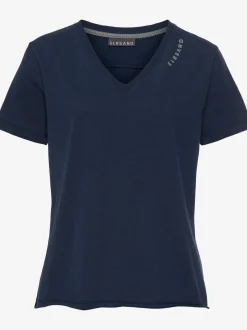 T-shirt matière côtelée à l'encolure
