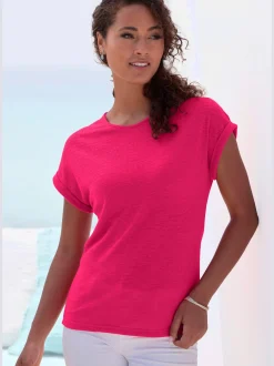 T-shirt matière structurée douce et peu froissable