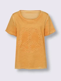 T-shirt motif gaufré tendance devant