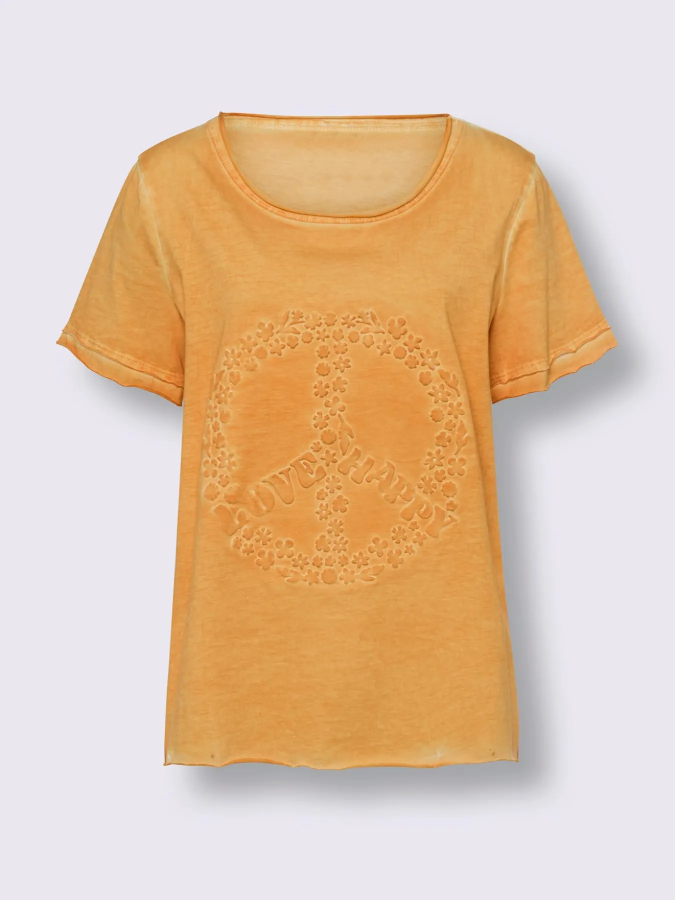 T-shirt motif gaufré tendance devant