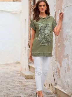 T-shirt motif imprimé devant