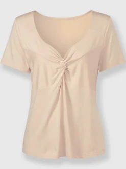T-shirt nœuds décoratifs à l'encolure