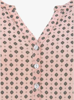 T-shirt patte de boutonnage avec boutons légèrement brillants