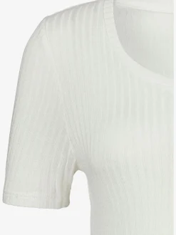 T-shirt petite patte de boutonnage avec boutons imitation corne