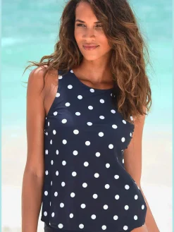 T-shirt pour la baignade imprimé à pois mode