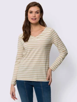 T-shirt rayé mélange de modal doux