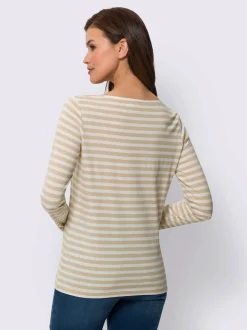 T-shirt rayé mélange de modal doux