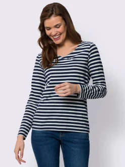 T-shirt rayé mélange de modal doux