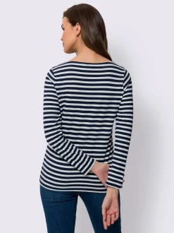 T-shirt rayé mélange de modal doux