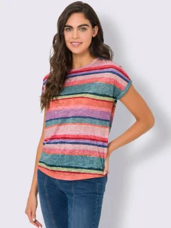 T-shirt séduisant motif à rayures