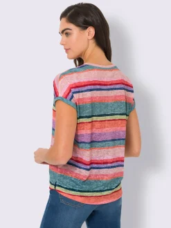 T-shirt séduisant motif à rayures