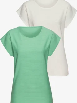 T-shirt structure rayée tendance