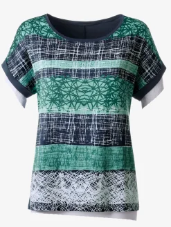 T-shirt tendance à multiples motifs