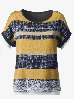T-shirt tendance à multiples motifs