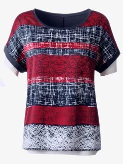 T-shirt tendance à multiples motifs