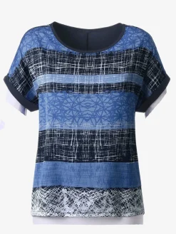 T-shirt tendance à multiples motifs