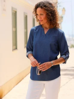 Tunique en jean pur coton